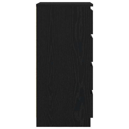 vidaXL Sideboard Black Oak 37.5x35x76 cm Engineered Wood
