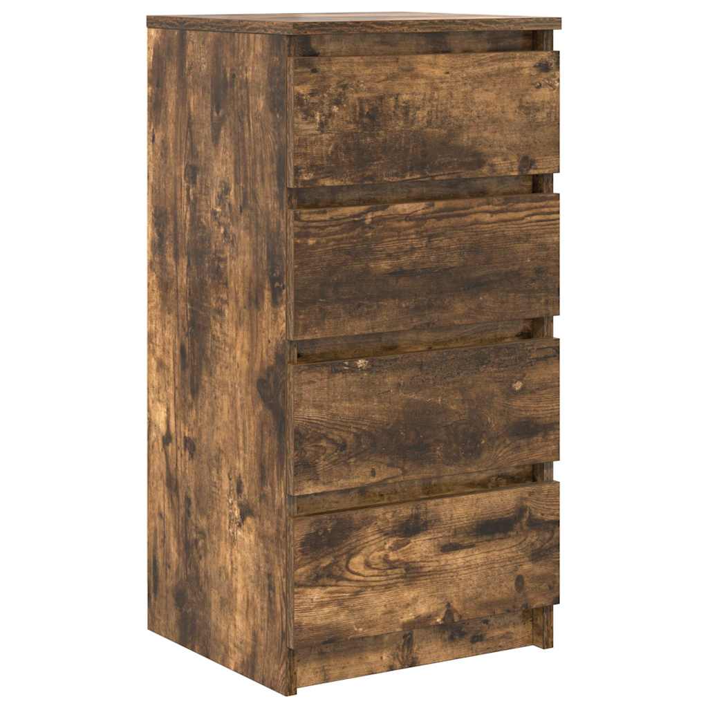 vidaXL Sideboard Smoked Oak 37.5x35x76 cm Engineered Wood