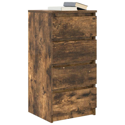 vidaXL Sideboard Smoked Oak 37.5x35x76 cm Engineered Wood