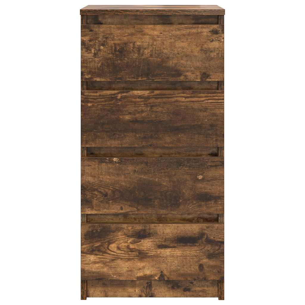 vidaXL Sideboard Smoked Oak 37.5x35x76 cm Engineered Wood