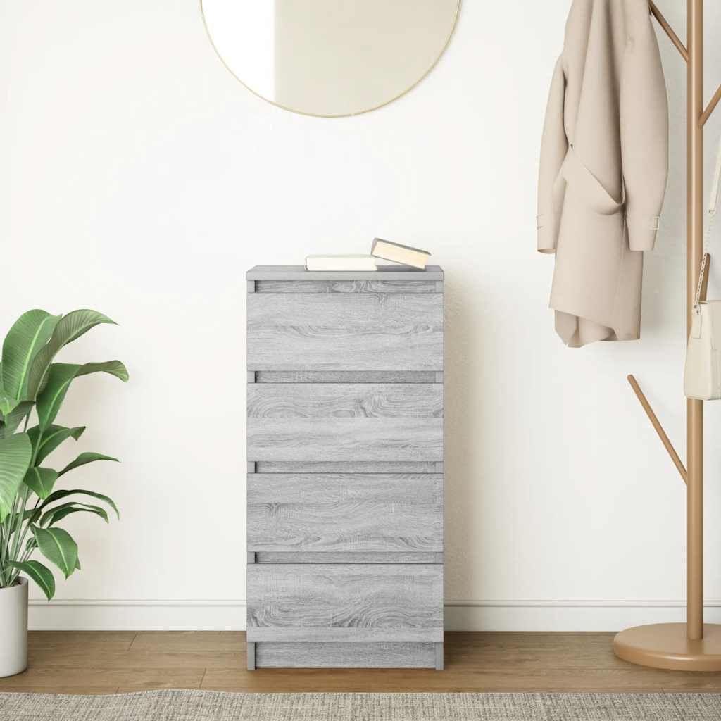 vidaXL Sideboard Grey Sonoma 37.5x35x76 cm Engineered Wood