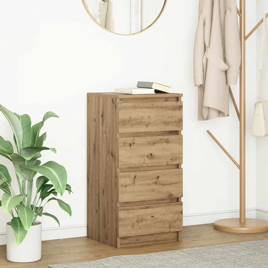 vidaXL Sideboard Artisan Oak 37.5x35x76 cm Engineered Wood