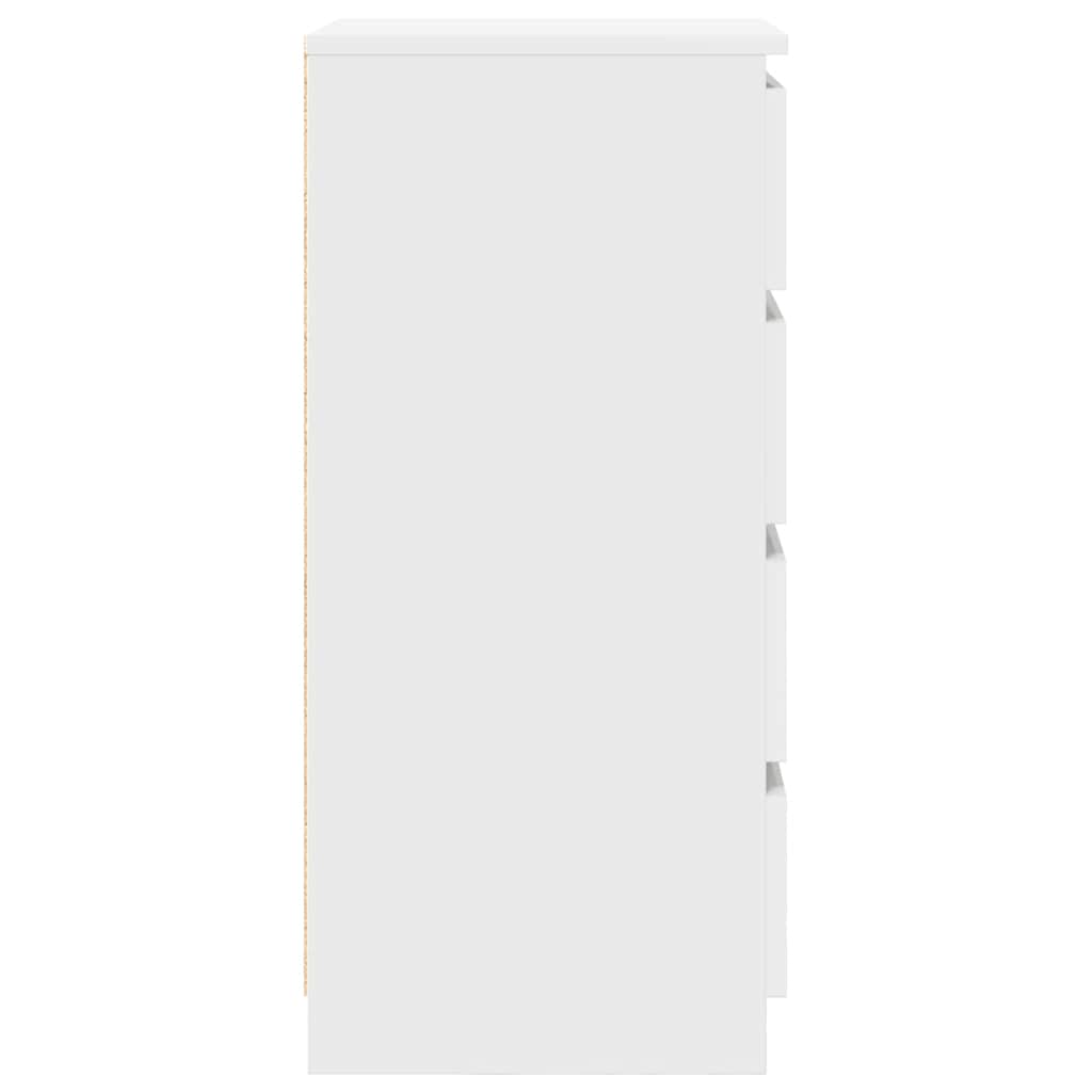 vidaXL Sideboard with Drawers White 37.5x35x99 cm Engineered Wood