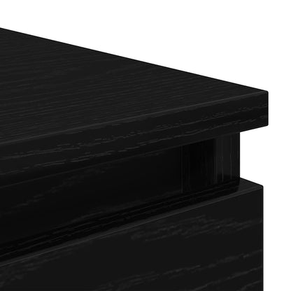 vidaXL Sideboard with Drawers Black Oak 37.5x35x99 cm Engineered Wood