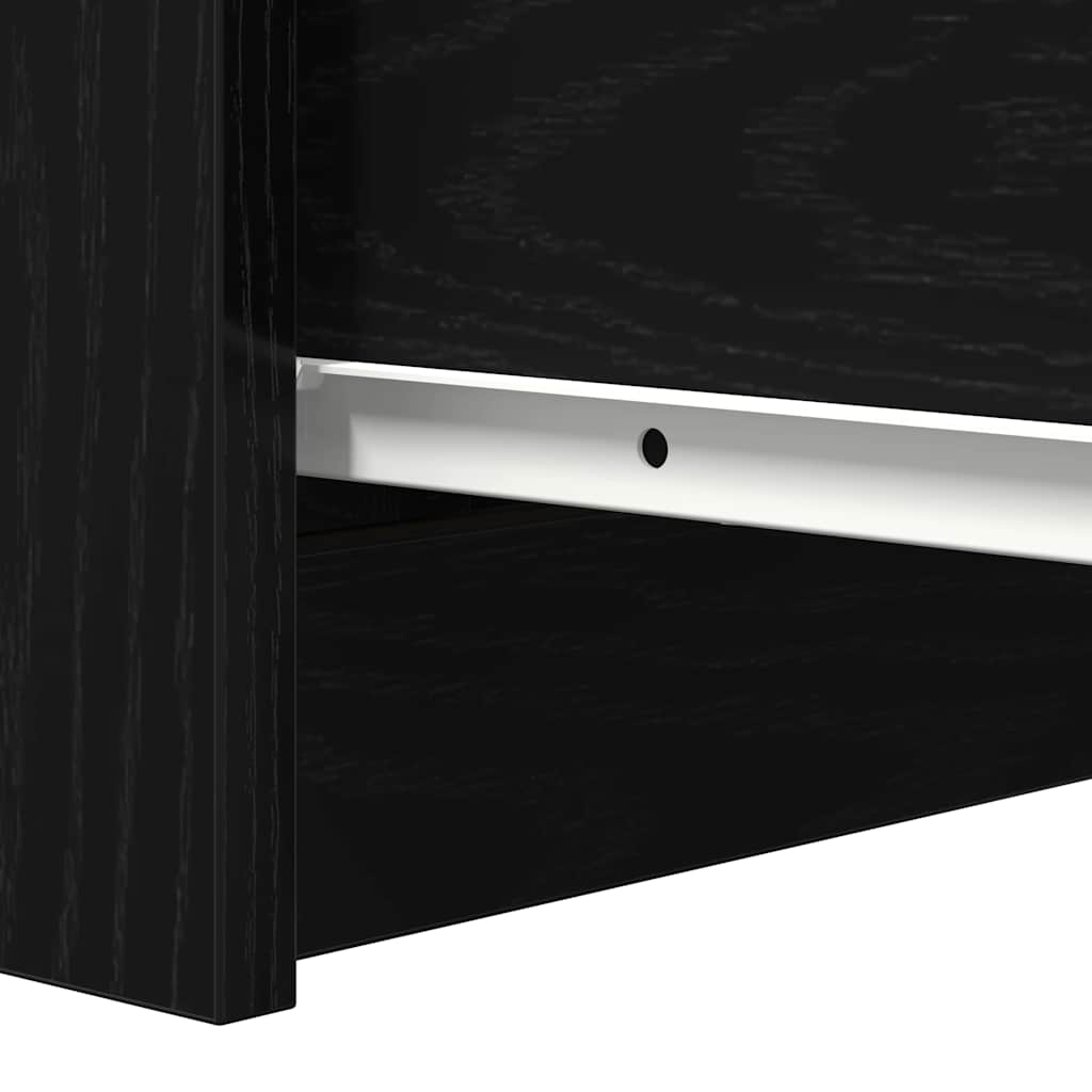 vidaXL Sideboard with Drawers Black Oak 37.5x35x99 cm Engineered Wood
