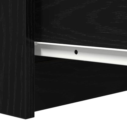 vidaXL Sideboard with Drawers Black Oak 37.5x35x99 cm Engineered Wood