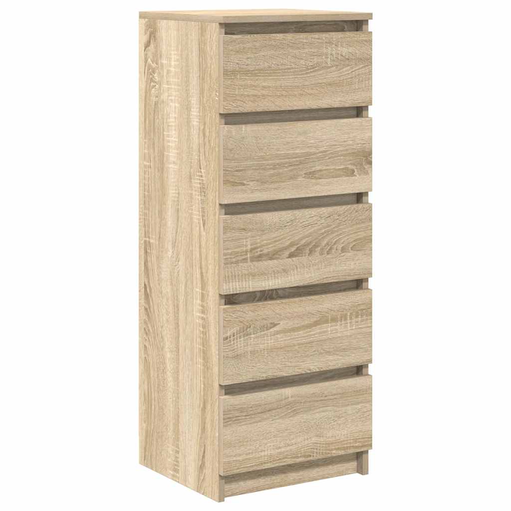 vidaXL Sideboard with Drawers Sonoma Oak 37.5x35x99 cm Engineered Wood