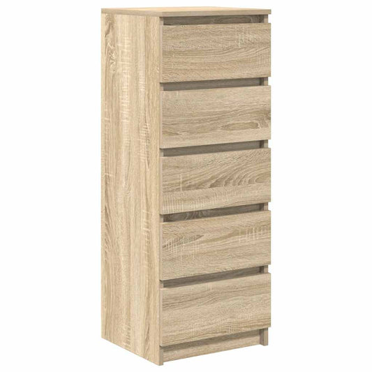 vidaXL Sideboard with Drawers Sonoma Oak 37.5x35x99 cm Engineered Wood