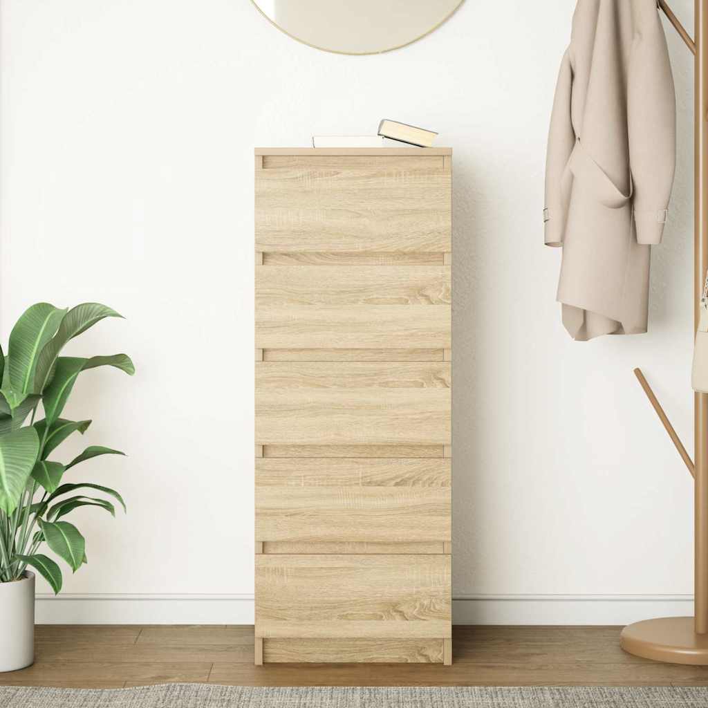 vidaXL Sideboard with Drawers Sonoma Oak 37.5x35x99 cm Engineered Wood