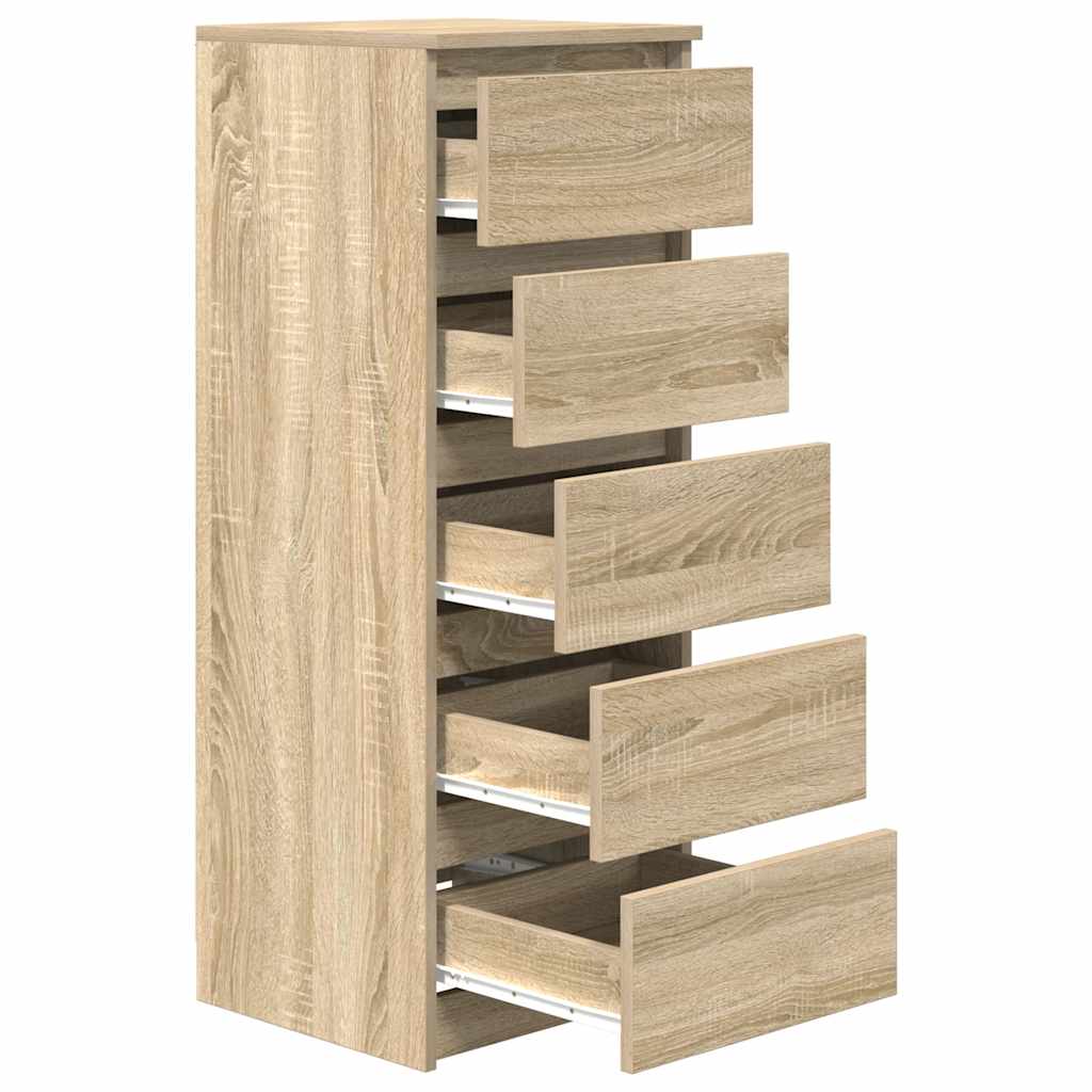 vidaXL Sideboard with Drawers Sonoma Oak 37.5x35x99 cm Engineered Wood