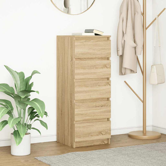 vidaXL Sideboard with Drawers Sonoma Oak 37.5x35x99 cm Engineered Wood