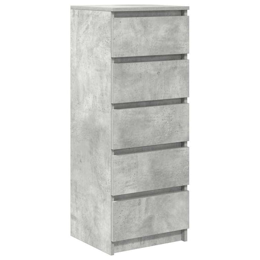 vidaXL Sideboard with Drawers Concrete Grey 37.5x35x99 cm Engineered Wood