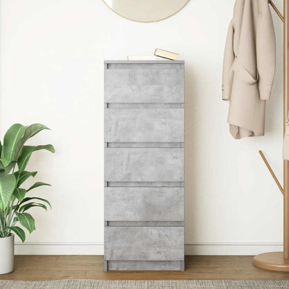 vidaXL Sideboard with Drawers Concrete Grey 37.5x35x99 cm Engineered Wood