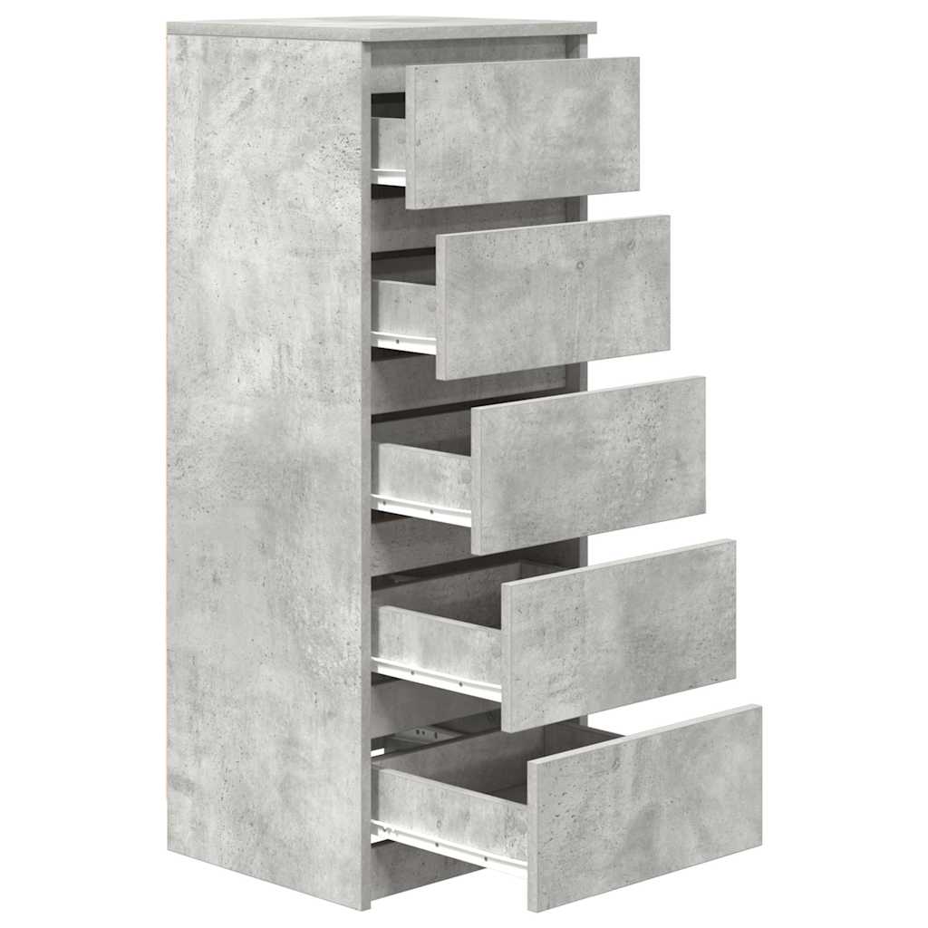 vidaXL Sideboard with Drawers Concrete Grey 37.5x35x99 cm Engineered Wood