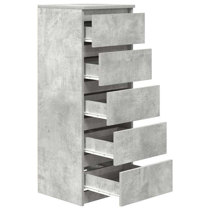 vidaXL Sideboard with Drawers Concrete Grey 37.5x35x99 cm Engineered Wood