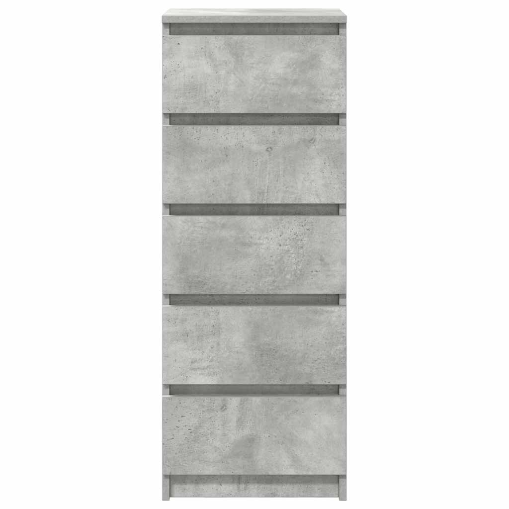 vidaXL Sideboard with Drawers Concrete Grey 37.5x35x99 cm Engineered Wood
