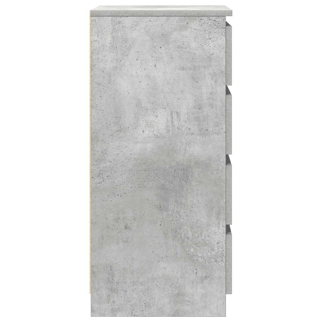 vidaXL Sideboard with Drawers Concrete Grey 37.5x35x99 cm Engineered Wood