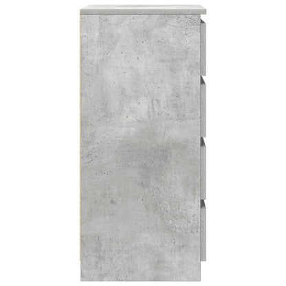 vidaXL Sideboard with Drawers Concrete Grey 37.5x35x99 cm Engineered Wood