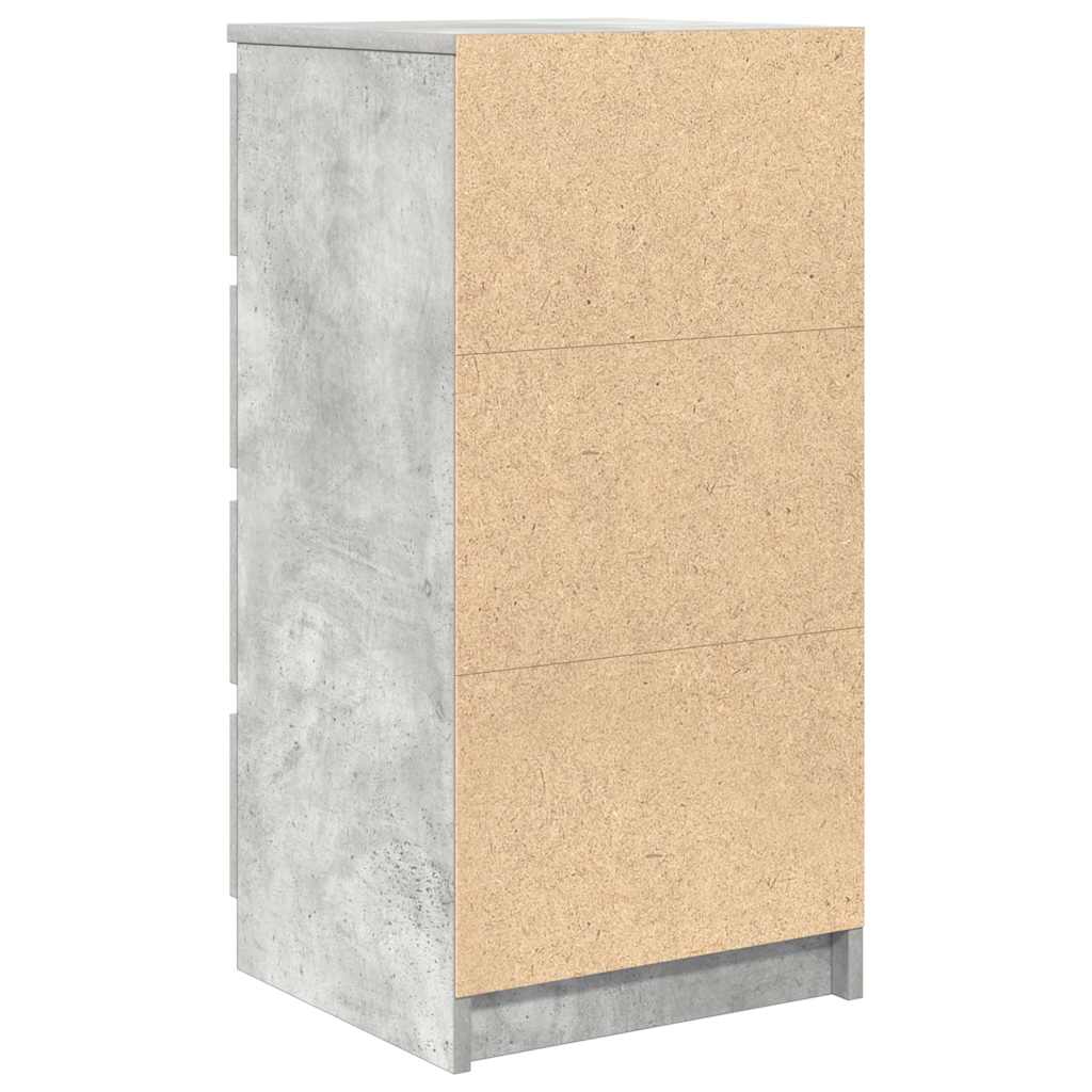 vidaXL Sideboard with Drawers Concrete Grey 37.5x35x99 cm Engineered Wood