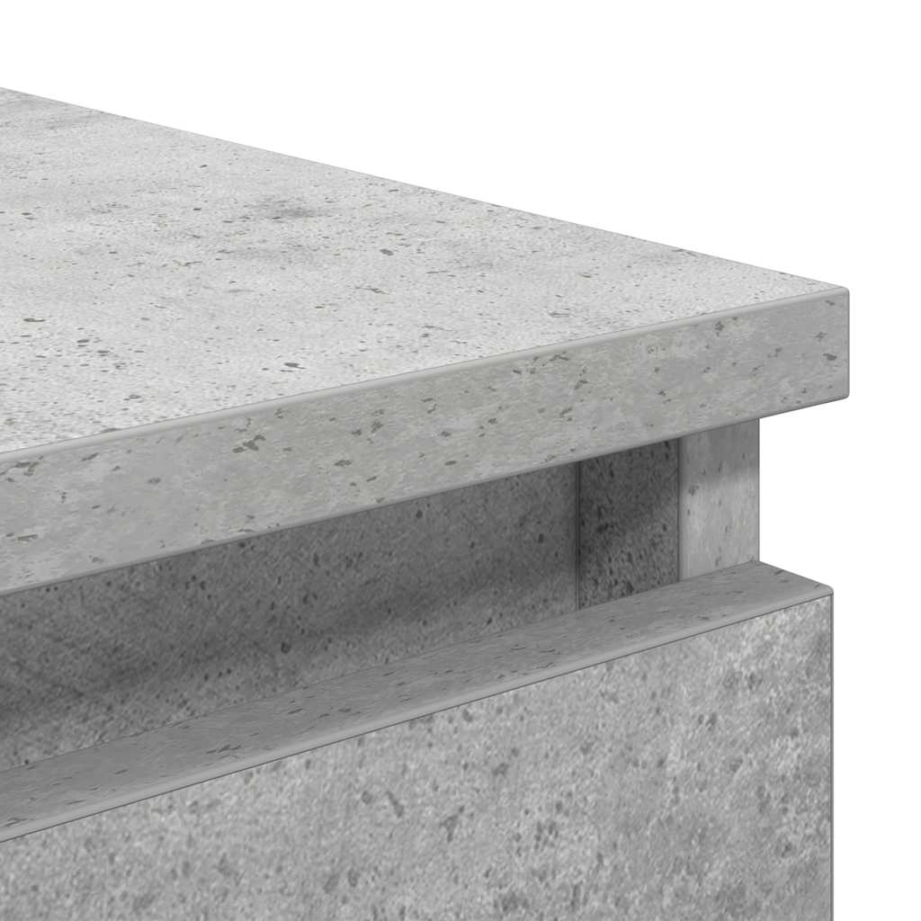 vidaXL Sideboard with Drawers Concrete Grey 37.5x35x99 cm Engineered Wood