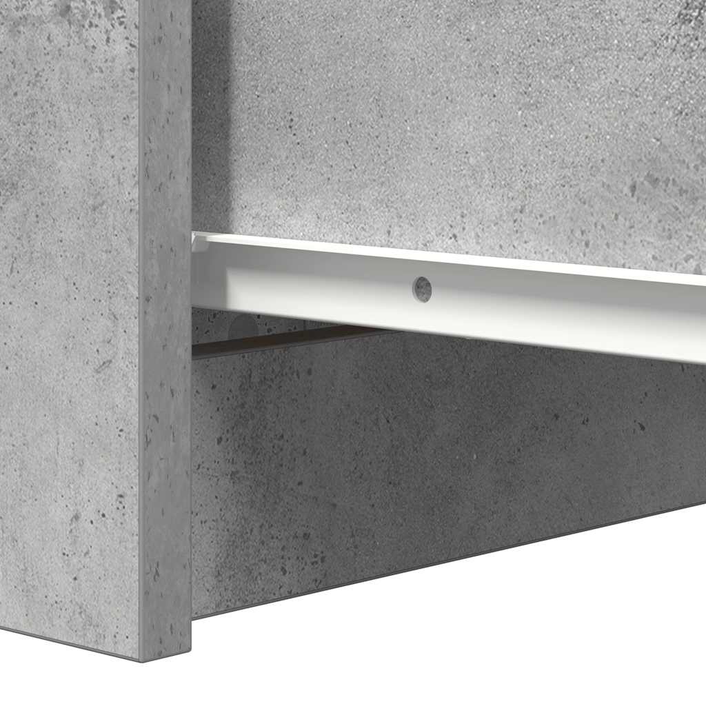 vidaXL Sideboard with Drawers Concrete Grey 37.5x35x99 cm Engineered Wood