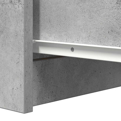 vidaXL Sideboard with Drawers Concrete Grey 37.5x35x99 cm Engineered Wood