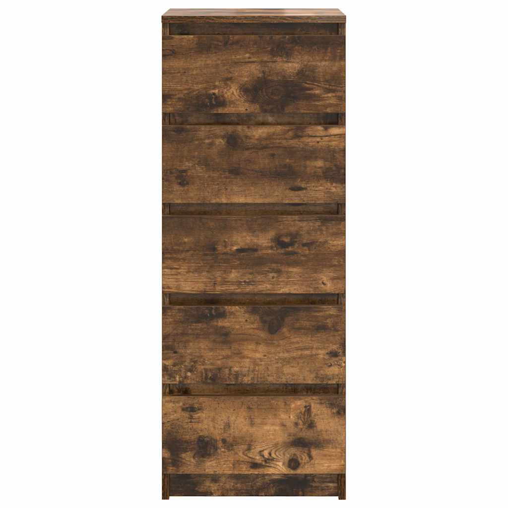vidaXL Sideboard with Drawers Smoked Oak 37.5x35x99 cm Engineered Wood
