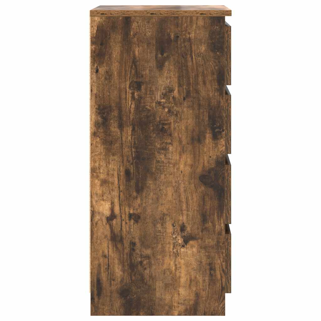 vidaXL Sideboard with Drawers Smoked Oak 37.5x35x99 cm Engineered Wood