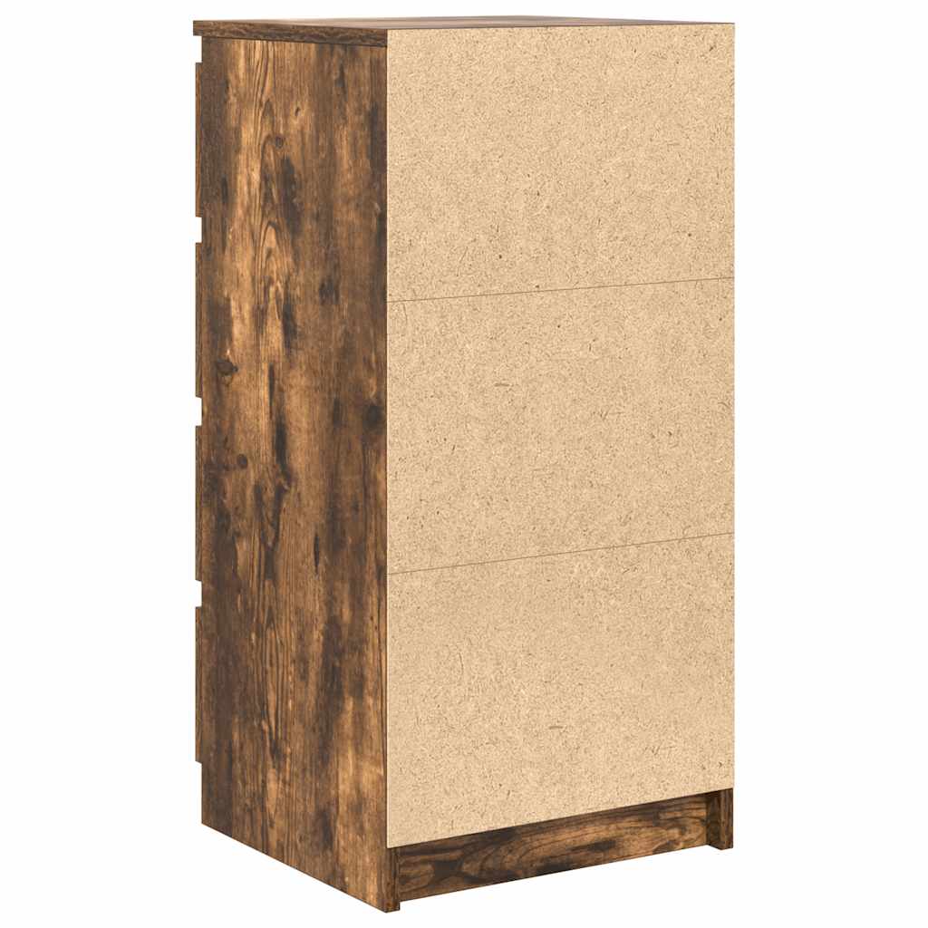 vidaXL Sideboard with Drawers Smoked Oak 37.5x35x99 cm Engineered Wood