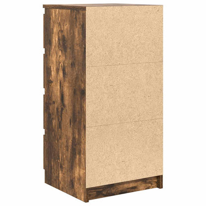 vidaXL Sideboard with Drawers Smoked Oak 37.5x35x99 cm Engineered Wood
