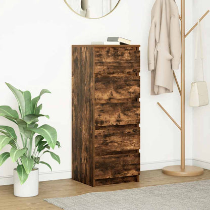 vidaXL Sideboard with Drawers Smoked Oak 37.5x35x99 cm Engineered Wood