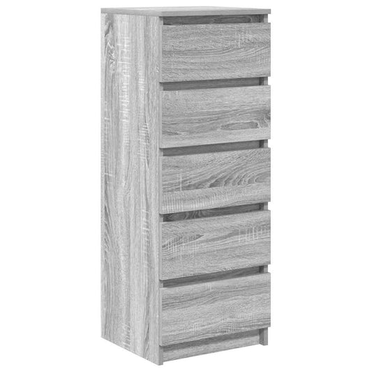 vidaXL Sideboard with Drawers Grey Sonoma 37.5x35x99 cm Engineered Wood