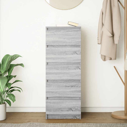vidaXL Sideboard with Drawers Grey Sonoma 37.5x35x99 cm Engineered Wood