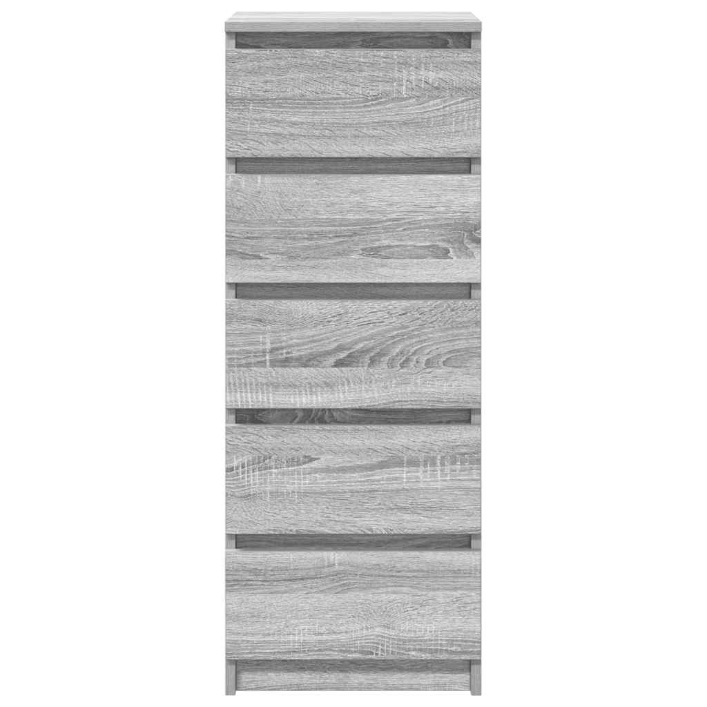 vidaXL Sideboard with Drawers Grey Sonoma 37.5x35x99 cm Engineered Wood