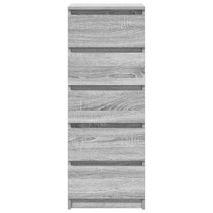 vidaXL Sideboard with Drawers Grey Sonoma 37.5x35x99 cm Engineered Wood