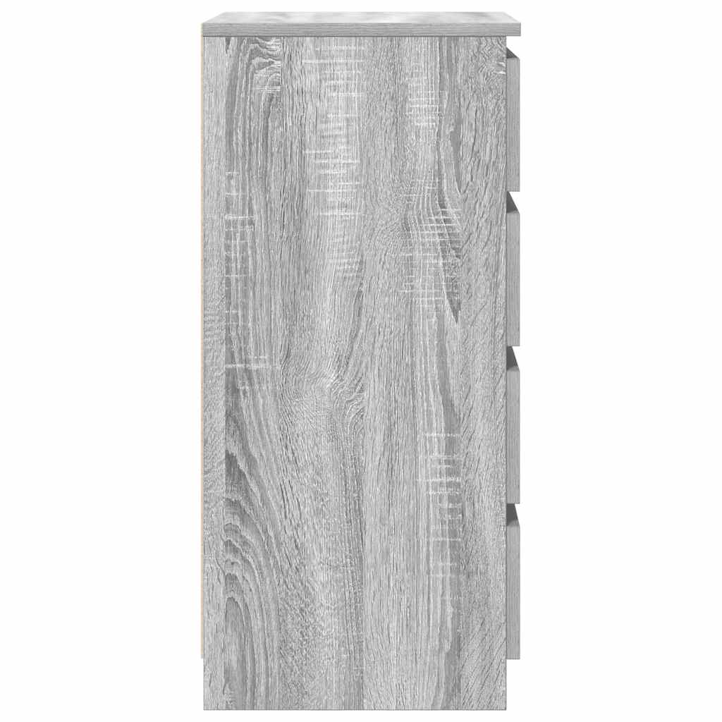 vidaXL Sideboard with Drawers Grey Sonoma 37.5x35x99 cm Engineered Wood