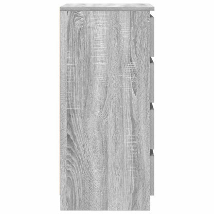 vidaXL Sideboard with Drawers Grey Sonoma 37.5x35x99 cm Engineered Wood