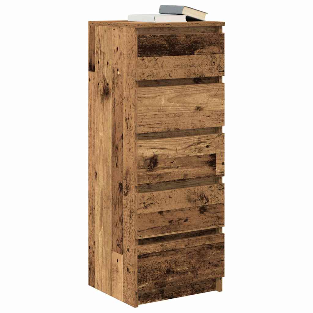 vidaXL Sideboard with Drawers Old Wood 37.5x35x99 cm Engineered Wood