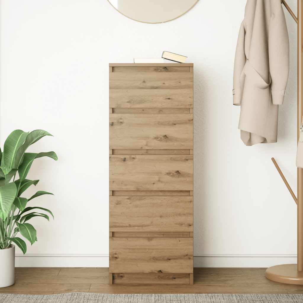 vidaXL Sideboard with Drawers Artisan Oak 37.5x35x99 cm Engineered Wood