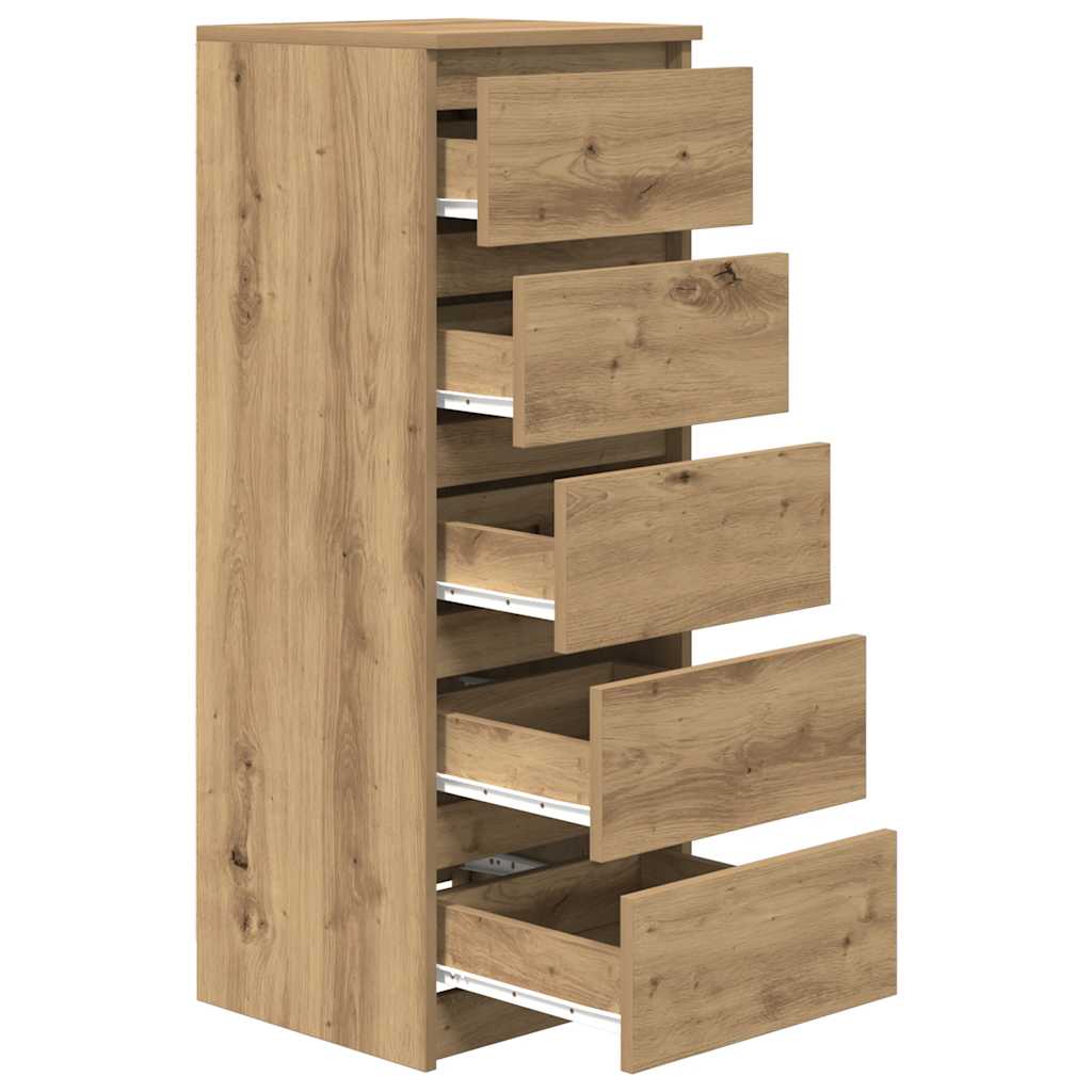 vidaXL Sideboard with Drawers Artisan Oak 37.5x35x99 cm Engineered Wood