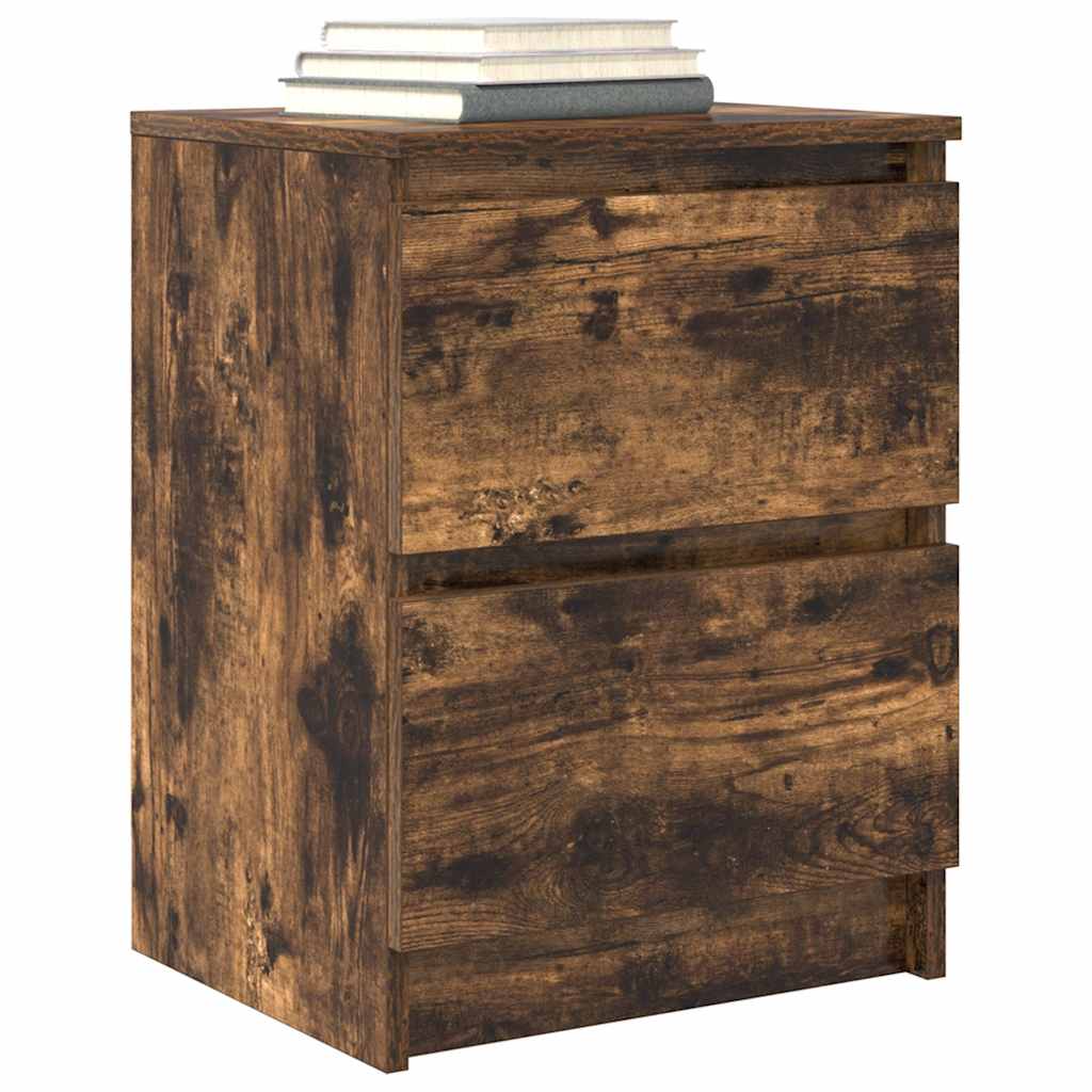 vidaXL TV Cabinet Smoked Oak 40x35x54 cm Engineered Wood