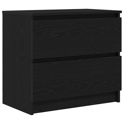 vidaXL TV Cabinet Black 60x35x54 cm Engineered Wood