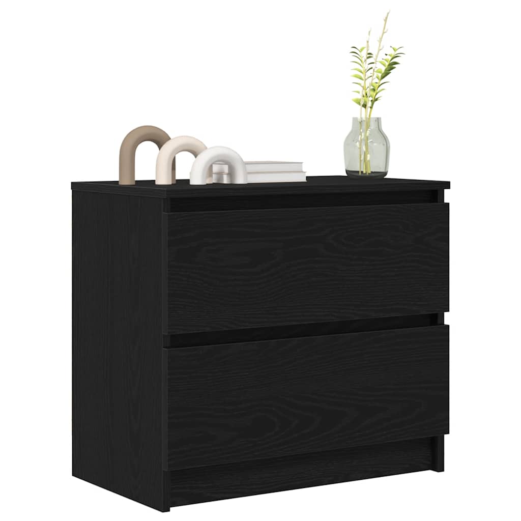 vidaXL TV Cabinet Black 60x35x54 cm Engineered Wood