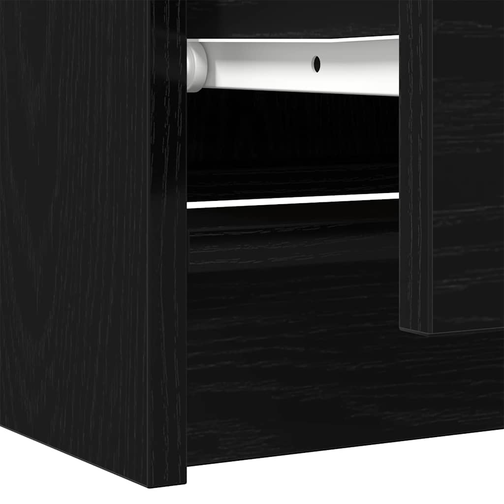 vidaXL TV Cabinet Black 60x35x54 cm Engineered Wood