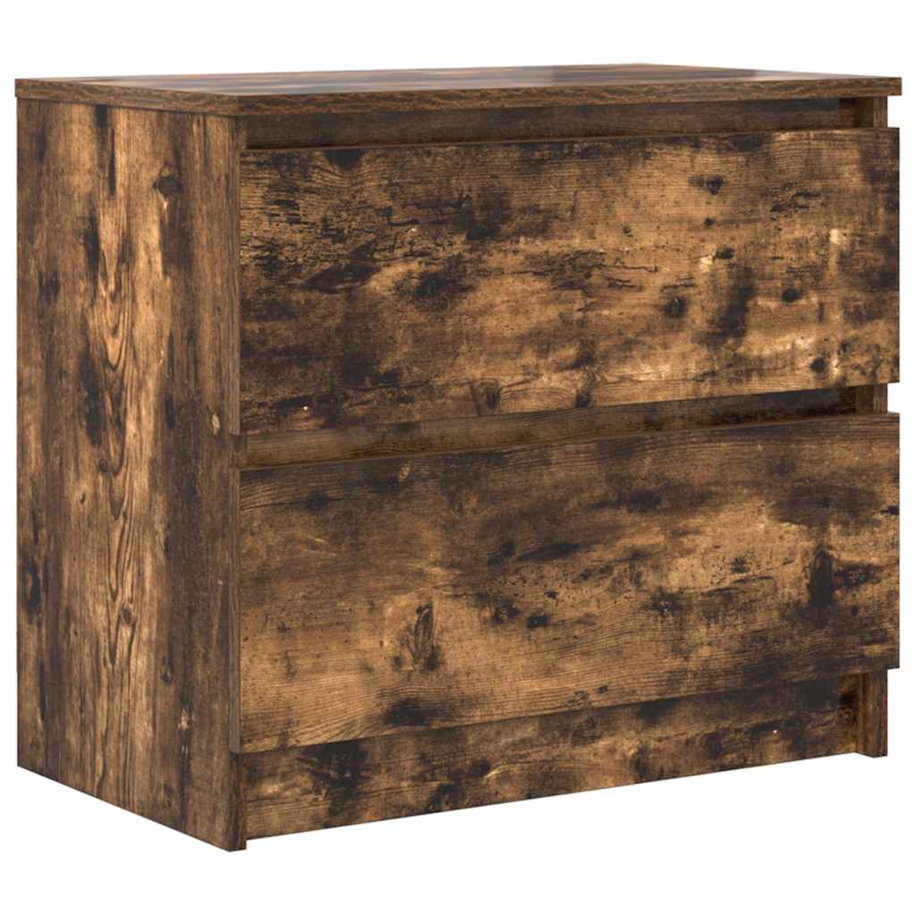 vidaXL TV Cabinet Smoked Oak 60x35x54 cm Engineered Wood