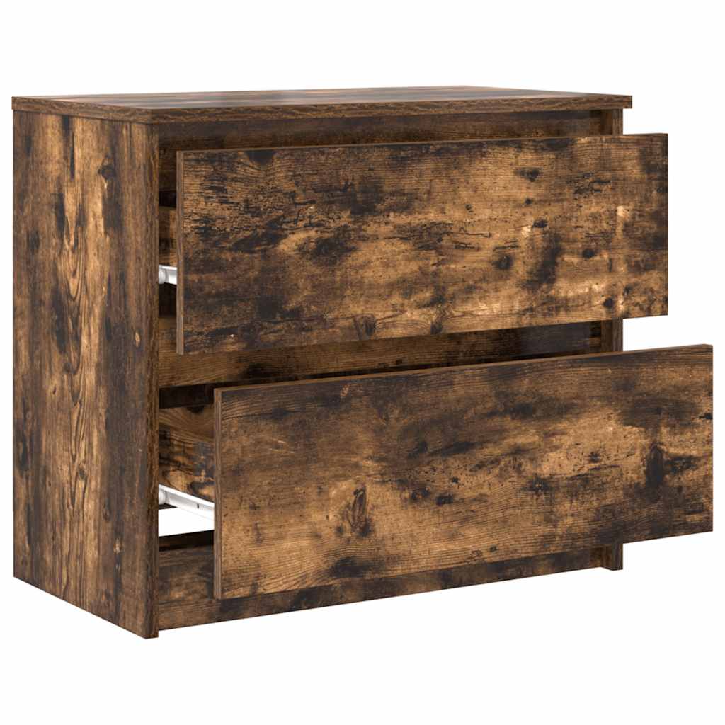 vidaXL TV Cabinet Smoked Oak 60x35x54 cm Engineered Wood