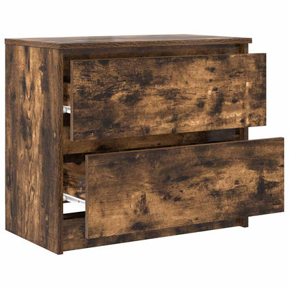 vidaXL TV Cabinet Smoked Oak 60x35x54 cm Engineered Wood