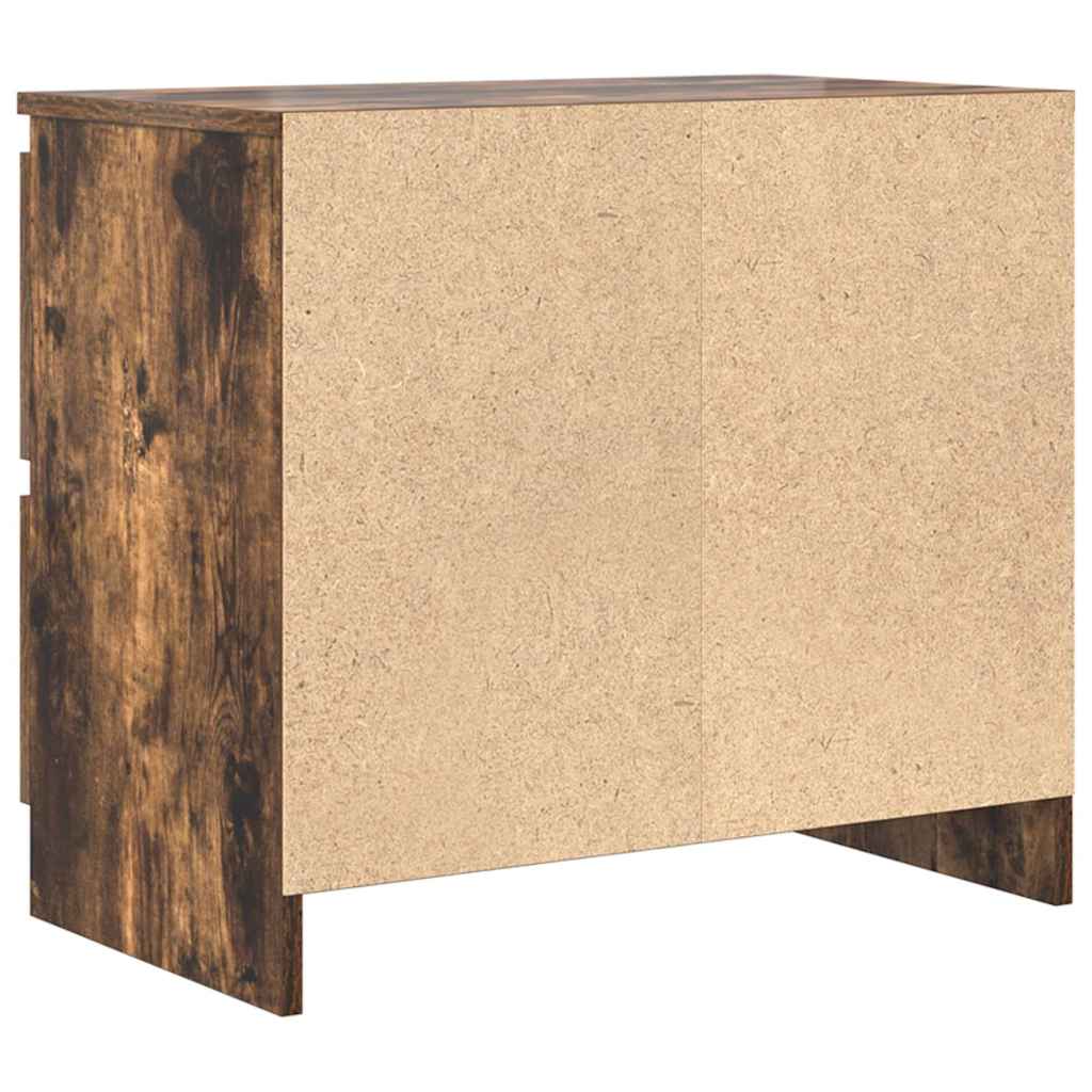 vidaXL TV Cabinet Smoked Oak 60x35x54 cm Engineered Wood