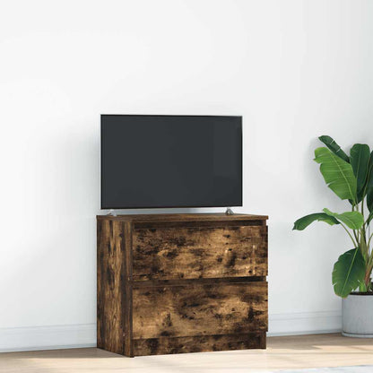 vidaXL TV Cabinet Smoked Oak 60x35x54 cm Engineered Wood