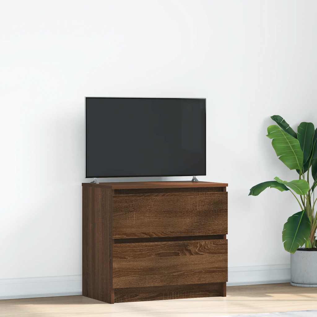 vidaXL TV Cabinet Brown Oak 60x35x54 cm Engineered Wood